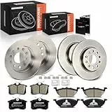 Frankberg Bremsensatz inkl. 4x Bremsscheiben + 8x Bremsbeläge Vorne Hinten Kompatibel mit A3 8P1 Leon 1P1 A3 Sportback 8PA Golf Plus 521 5M1 Yeti 5L Replace# 1E0698451,JZW698151