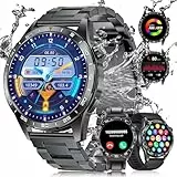 BENYAR SMART Smartwatch Herren mit Telefonfunktion(3 Armbands), 1,43 Zoll AMOLED Touchscreen für Android iOS, IP68 Wasserdicht Fitnessuhr mit Herzfrequenz SpO2 Calorie, 120+ Sportmodi Smart Watch