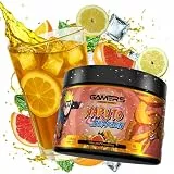 Gamers Only Energy Pulver Naruto Yellow Chakra [MIT KOFFEIN & ZERO ZUCKER ] 40 Portionen | Energy Drink Pulver | Erhöht die Konzentration & Reaktionen | 125MG Koffein & L-Tyrosin & Vitaminen