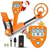 SUNPOW Metalldetektor für Kinder - Exklusive Cartoon-LCD-Anzeige, IP68 wasserdichte Spule, Unisex Design, 3 Modelle (All Metal/Disc/Pinpoint Mode), 32-40 Zoll Verstellbarer Stiel für Kinder 5-12