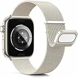 Higgs Armband Kompatibel mit Apple Watch Armband 46mm 42mm 44mm 40mm 41mm 45mm 38mm 49mm Damen Herren, Milanaise Metall Edelstahl Armbänder für iWatch SE Series 10 9 8 7 6 5 4 3 2 1 Ultra,Polarstern