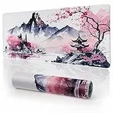 EFISH Japanische Gaming Mauspad XXL 800 x 300 mm Großes Mauspad Vernähte Kanten Wasserdicht Anti-Rutsch für PC, MacBook,Laptop Verbessert Präzision und Geschwindigkei.(Y26)