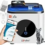 LOVPET® Katzenbrunnen Trinkbrunnen für Katzen 3,5L Wassertank & 3X Filter Automatischer Wasserspender Katzentrinkbrunnen Steuerung über App Wasserbrunnen Doppel-Filtersystem Aktivkohle & Filtersteine