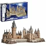 4D Build, Harry Potter Deluxe Hogwarts-Schloss mit Astronomie-Turm & großer Halle, über 60 cm breit, Modellbausatz, 384 Teile, 3D-Puzzles für Erwachsene und Jugendliche ab 12 Jahren