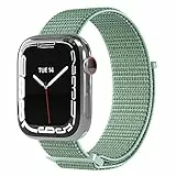 EAZY CASE Armband kompatibel mit Apple Watch 38mm / 40mm / 41mm / 42mm verstellbares Ersatzarmband aus Nylon Sport Loop für Apple Watch Serie 11 10 9 8 7 6 5 4 3 2 1 SE für Damen und Herren Grün