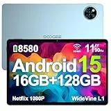 DOOGEE U11 Android 15 Tablet 11 Zoll 16GB RAM +128GB ROM (2TB TF) 8580mAh Gaming Tablet Android, 13MP+5MP, Octa-Core Tablets PC 2.4G+5G WLAN GMS/ WidevineL1/ 3.5mm Audio/GPS/Face ID/OTG [2025]