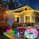 20M LED Lichterkette Außen mit Farbwechsel, 99+ Modi, APP Steuerung, Timer Wasserdicht Bunte RGB Lichterkette für Party Garten Balkon (USB Stecker)