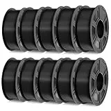TECBEARS PLA Filament 1.75mm Schwarz 10KG, 3D Drucker Filament PLA, Filament 3d Druckmaterialien, Vakuumverpackung，Maßgenauigkeit +/- 0,02 mm
