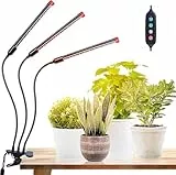 FRGROW Pflanzenlampe LED 27W, Vollspektrum Pflanzenlicht für Zimmerpflanzen, Pflanzenleuchte, Wachstumslampe für Pflanzen Gemüse, Präziser Timer Pflanzenlampen Fokussierfunktion