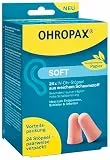 OHROPAX Soft Ohrstöpsel – 24 Stück Vorteilspackung, Schaumstoff-Gehörschutz mit SNR 31 dB, Earplugs zum Schlafen, Arbeiten & Entspannen, Verpackung aus Papier