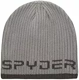 Spyder Herren-Beanie, leichte Wintermütze mit Rippstrick, weich und warm, für Herren, Totenkopfmütze und Wintermützen, Zinn, Einheitsgröße