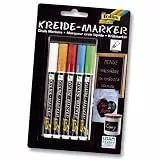 Folia Kreide Marker 5er Stifte Set 1-2mm Strichstärke; Packungsinhalt: 5 er Pack