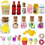 Mini Brands, 24 Stück Kinderküche Zubehör Set, Spielküche Zubehör Rollenspiel-Partyspielzeug, Minibrands für Weihnachten, Halloween, Karneval, Freunde Geburtstagsgeschenke Partydekorationen