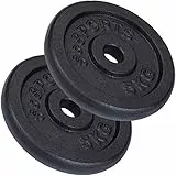 ScSPORTS 10 kg Hantelscheiben-Set, 2 x 5 kg, Gusseisen Gewichte, 30/31 mm Bohrung