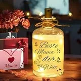 Linkax Muttertagsgeschenk Muttertagsgeschenke für Mama Oma, Geburtstagsgeschenk Geschenke für Mutter Schwiegermutter, LED Flaschenlicht mit Spruch-Beste Mama der Welt, Dekolicht Muttertag 2026