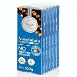 Venchi – 6er Pack Schokoladentafeln Haselnuss extra dunkel, 600 g – NO Added Sugar – Ohne künstliche Süßstoffe – glutenfrei – vegan – Geschenkidee