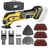 Kabelloses Oszillierwerkzeug für Dewalt 20 V Akku, 6 variable Geschwindigkeiten und 3° Oszillationswinkel, Multi-Tool, 23-teiliges Werkzeug-Set mit Schnellverschluss-Zubehörwechsel zum Schaben