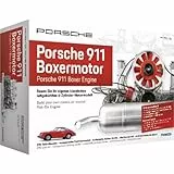 Franzis Porsche 911 Boxermotor, hochwertiger Modell-Bausatz des klassischen 6-Zylinder Motors, Maßstab 1:4, 290 Bauteile zum Stecken und Schrauben, inkl. Soundmodul, Anleitung und Begleitbuch PFS020