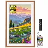 64GB 21,5 Zoll Digitaler Bilderrahmen mit Fernbedienung - FHD 1920 * 1080P IPS Digitale Bilderrahmen Auto Rotation Elektronischer Fotorahmen, Teilen Sie Fotos/Videos Sofort