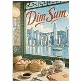 MyPuzzle Die Skyline des Hafens von Hongkong und die Dim-Sum-Szene - Premium 500 Teile Puzzle - MyPuzzle Sonderkollektion von Havana Puzzle Company
