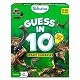 Skillmatics Guess in 10 Deadly Dinosaurs, Kartenspiel mit cleveren Fragen, super unterhaltsames Spiel für unterwegs und Spielabende mit der Familie, Geschenke ab 8 Jahren