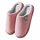 Hausschuhe Damen Herren Winter Warm Pantoffeln Frauen Leichte Bequeme Flauschig Filzpantoffeln Plüsch Weiche Barfuss Slippers Fluffy Filzhausschuhe Unisex für Drinnen und Draussen