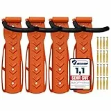 4 x WELLGRO Wand Fahrradhalter - Stahl Fahrrad Wandhalterung - Fahrrad Haken - Fahrradständer - Ständer - Farbe wählbar, Farbe:Orange
