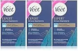 Veet Expert Haarentfernungsstreifen für Achseln und Bikinizone, Waxing für empfindliche Haut mit Mandelöl, dermatologisch getestet, 3 Packungen à 8 x 2 Streifen + 9 Tücher nach der Haarentfernung