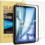 SPARIN 2 Stück Panzer Schutz Glas für iPad Air 11 Zoll M3 2025/ M2 2024, Schutzfolie für iPad Air 7/6.Generation, mit Rahmen-Installationshilfe,Kratzfest,9H Härte,Anti-Bläschen,HD-Klar