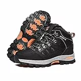 Littleplum Wanderschuhe Herren Trekkingschuhe Wanderstiefel Wasserdicht Herren Winterschuhe Warm Gefüttert High Rise Outdoor Sportschuhe (Schwarz,44EU)