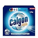 Calgon 4-in-1 Power Pulver – Wasserenthärter gegen Kalkablagerungen, Schmutz und Korrosion in der Waschmaschine – Beugt unangenehmen Gerüchen vor – 1 x 1,3 kg