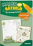 Malen und Rätseln für Kindergartenkinder. Dinosaurier: Suchen, Zählen, Zuordnen, Verbinden für Kinder ab 3 Jahren (Mal- und Rätselbücher)
