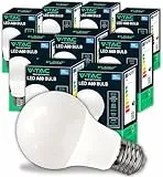 V-TAC 10x LED Glühbirne E27-8,5W -[ HÖCHSTE EFFIZIENZ ] – A60 – (Entsprechen 60W) – LED-Lampen der Neuen Generation mit Energieeinsparung – 806 Lumen – Licht 3000K Warmweiß