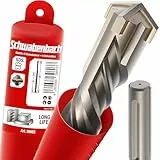 SCHWABENBACH® SDS Max Bohrer 25mm x 480 x 600 - Betonbohrer - Präzises & schnelles Bohren in Beton - Premium Qualität mit Hartmetall Spitze - Steinbohrer Lang - Kein Einhaken in Armierungseisen