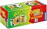 Kosmos 697365 - Soundwürfel Bauernhof, Lernspielzeug mit Geräuschen, für Kinder ab 2 Jahre, Spielzeug für Kleinkinder, Tiergeräusche, Geräusche von Pferd, Kuh, Schaf, Gans, Hahn, Schwein,