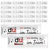 Aneco 30 Stück Filz Schokolade Geschenk Hülle Du Bist Wichtig Im Team Weiß Verpackung Für Schokoriegel, Kleine Geschenke Kollegen, Mitarbeiter, Team, Abschied, Firmenfeier (Ohne Schokolade)