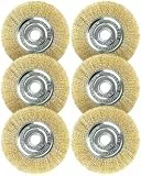 Fugenbürste Set, 6 Stück Drahtbürste für Gloria Multibrush und Weedbrush, Ø 11,5 cm, Garten Weed Brush Zubehör für Bodenreinigung, Moos, Schmutz- und Unkraut in Fugen (6)