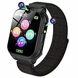 PTHTECHUS Smartwatch Kinder - 1.68'' Uhr Telefon für Mädchen Jungen mit Anruf, SOS, 18 Spiele, Musik, Kamera, Wecker, Taschenlampe, Kinderuhr Telefonieren Smart Watch Kids Geschenk