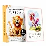 Edubini 48 Affirmationskarten Kinder - Umgang mit Gefühlen Lernen mit Gefühlskarten für Kinder [Pädagogisch Wertvoll] - Achtsamkeitskarten, Mutmacherkarten, Selbstbewusstsein stärken