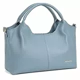 BOSTANTEN Damen Shopper Leder Handtasche Hobo taschen Top Griff Schultertasche Frauen Umhängetasche mit verstellbarem Riemen,Braun