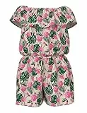 NAME IT Mädchen Nkfvinaya Ss Playsuit Fffff Noos, Summer Sand, 134 cm