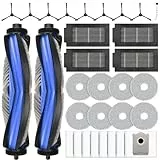 31 Stück Zubehör für ECOVACS DEEBOT T50 PRO Omni Gen2 /T50 PRO Omni / T50 Omni Saugroboter, Ersatzteile mit 2 Hauptbürste, 8 Staubbeutel, 8 Wischpads, 4 Filter, 8 Seitenbürsten, 1 Reinigungsbürste