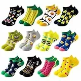 FGFD&OU Lustig Socken Herren und Damen Baumwolle Sneaker Socken Bunte Socken Motiv Kuschelsocken Atmungsaktiv Witzige Gemusterte Kurz Socken Unisex (Mehrfarbig2)
