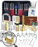Eventronic 37+5 Stück Lockpicking Set, [2026 Neueste Pioneer Edition & Neues Freischaltungserlebnis] Dietrich Set mit 5 Transparente Schlösser, Handbuch für Anfänger & Profis Schlosser