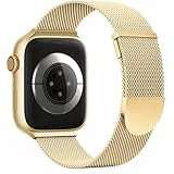Higgs Ersatzarmband Kompatibel mit Apple Watch Armband 46mm 45mm 44mm 42mm 41 mm 40mm 38mm 49mm, Magnetisch Einstellbar Edelstahl Metall Armbänder für iWatch SE3 2 Series 11 10 9 8 7 6 5 4 Ultra3 2 1