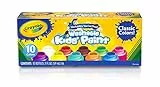 CRAYOLA - 10 Waschbare Temperafarben für Kinder, je 59 ml, Wasserbasierte, Leuchtende & Ungiftige Farben zum Malen für Zuhause & Schule, Ab 3 Jahren, 54-1205