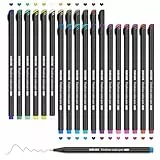 Koilox Fineliner Stifte Set, Spitze 0,4 mm Filzstift Stifte feiner Spitze zum Zeichnen und Schreiben von Skizzen, Journaling, Notizen, Comics, Malbuch Comics, Malbuch (24)