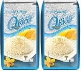 Q RICE Klebreis – Weißer, klebriger Langkornreis – Ideal für die asiatische Küche & für Desserts – 1 x 1 kg (Packung mit 2)