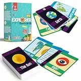 merka Lernkarten Explorer Set – Sonnensystem USA States World Human Body Lernkarten für Kinder und Kleinkinder im Alter von 2–10 Jahren Bilderkarten und Kinder Lernspielzeug und Geschenke