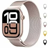 Original Milanaise Ersatzarmband Kompatibel mit Apple Watch Armband 40mm 42mm(Series 11 &10) 41mm 38mm, Elegant Magnetische Metall Edelstahl Armbänder für iWatch Series 11 10 9 8 7 6 5 4 3 SE 3/2/1